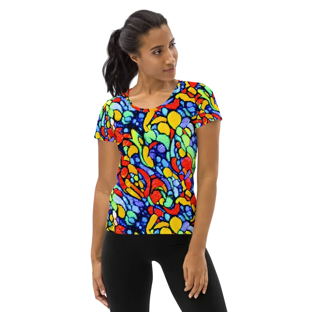 Chromatic Crush on Women's Athletic T-Shirt — Front