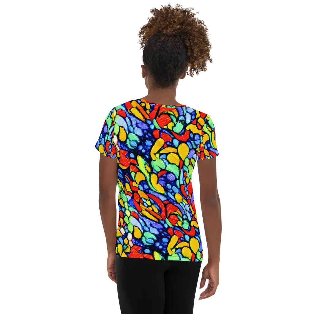 Chromatic Crush on Women's Athletic T-Shirt — Back
