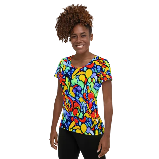Chromatic Crush on a Women's Athletic T-Shirt