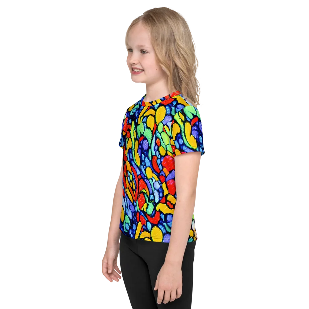 Chromatic Crush on Kids Crew Neck T-Shirt — Left