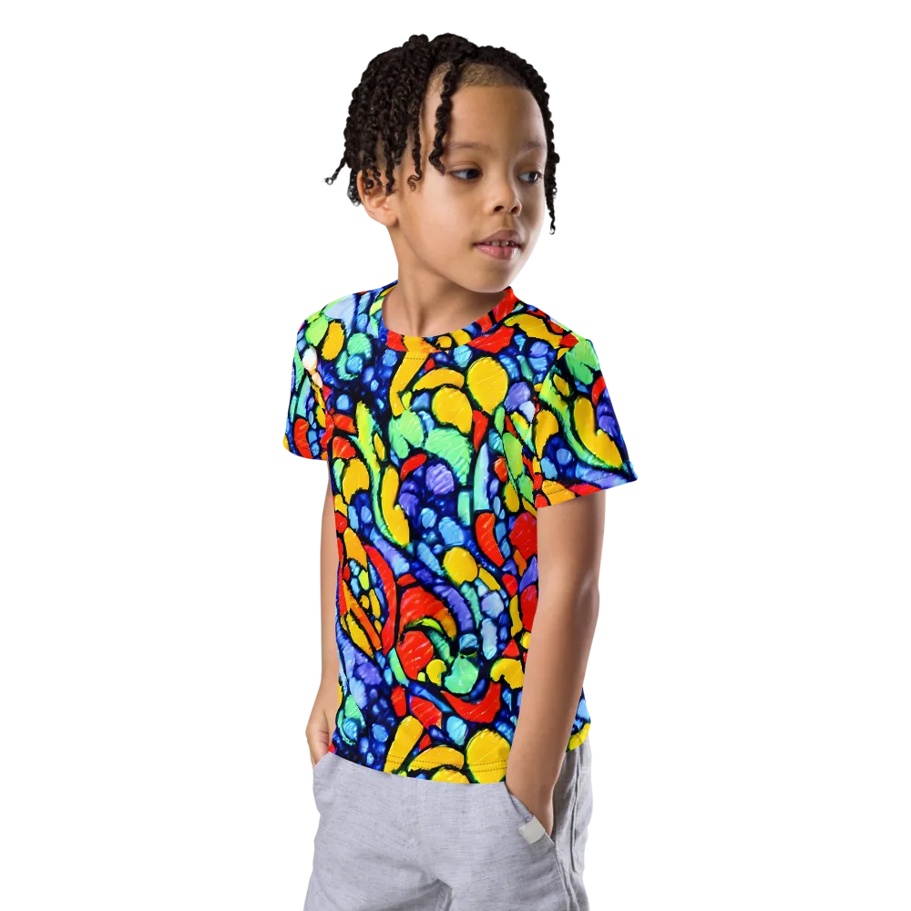 Chromatic Crush on Kids Crew Neck T-Shirt — Left Front