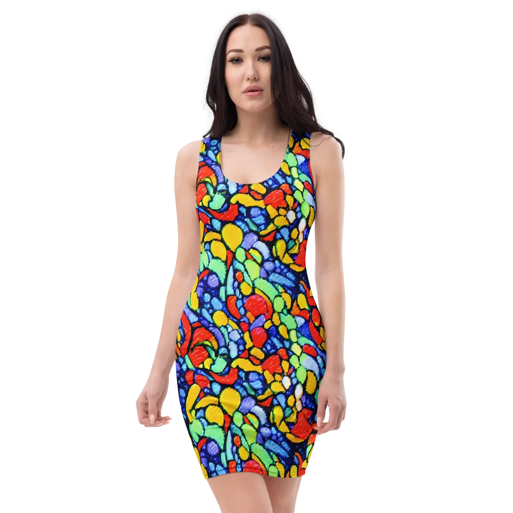 Chromatic Crush on Bodycon Dress — Front
