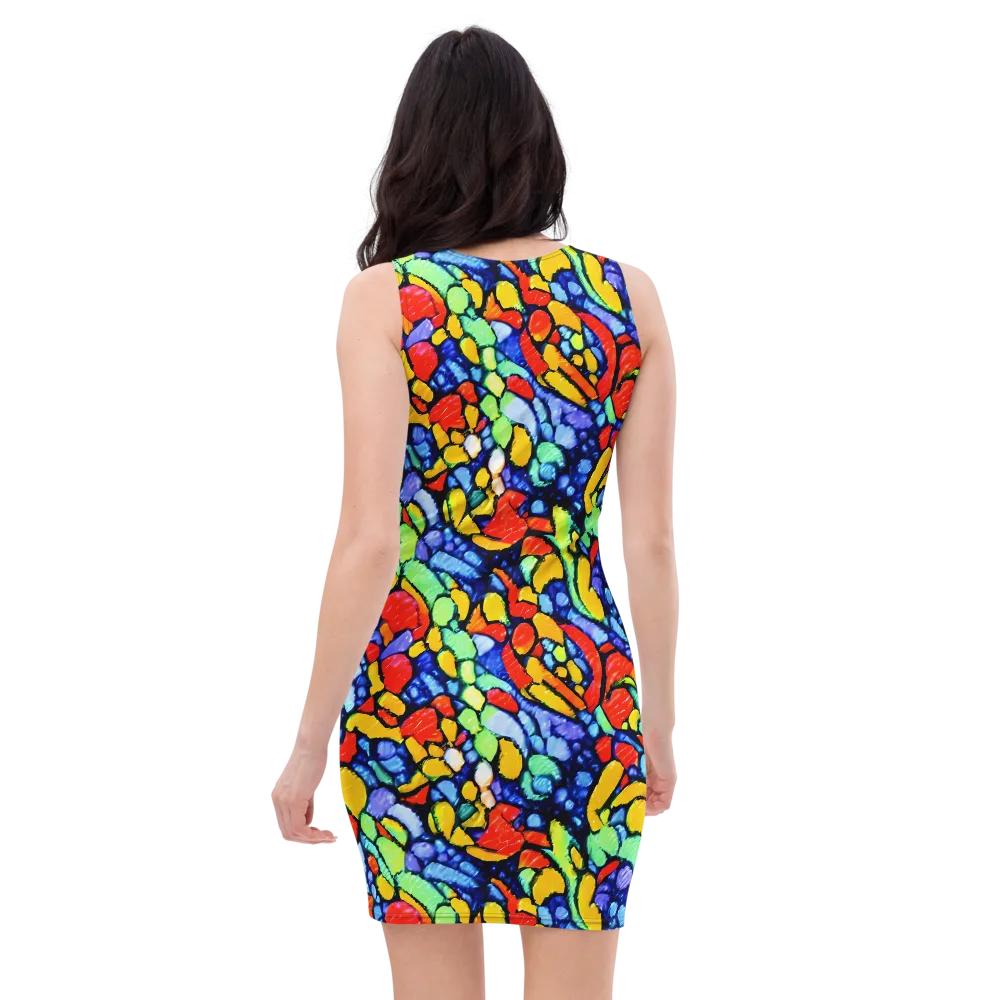 Chromatic Crush on Bodycon Dress — Back
