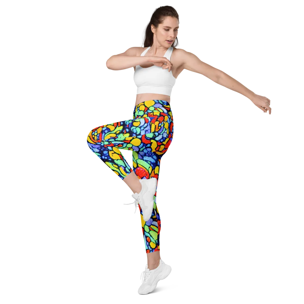Chromatic Crush on Leggings with Pockets — Left Front