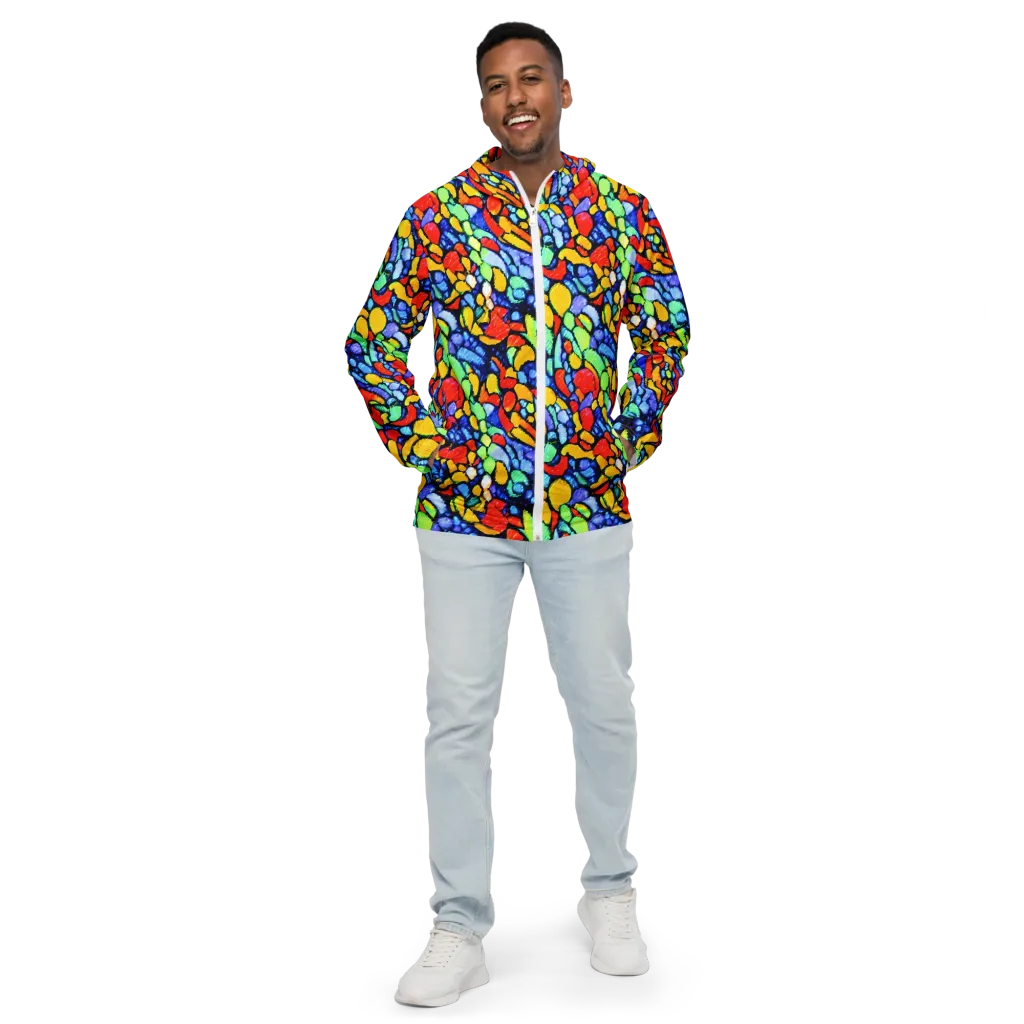 Chromatic Crush on Men's Windbreaker — Front