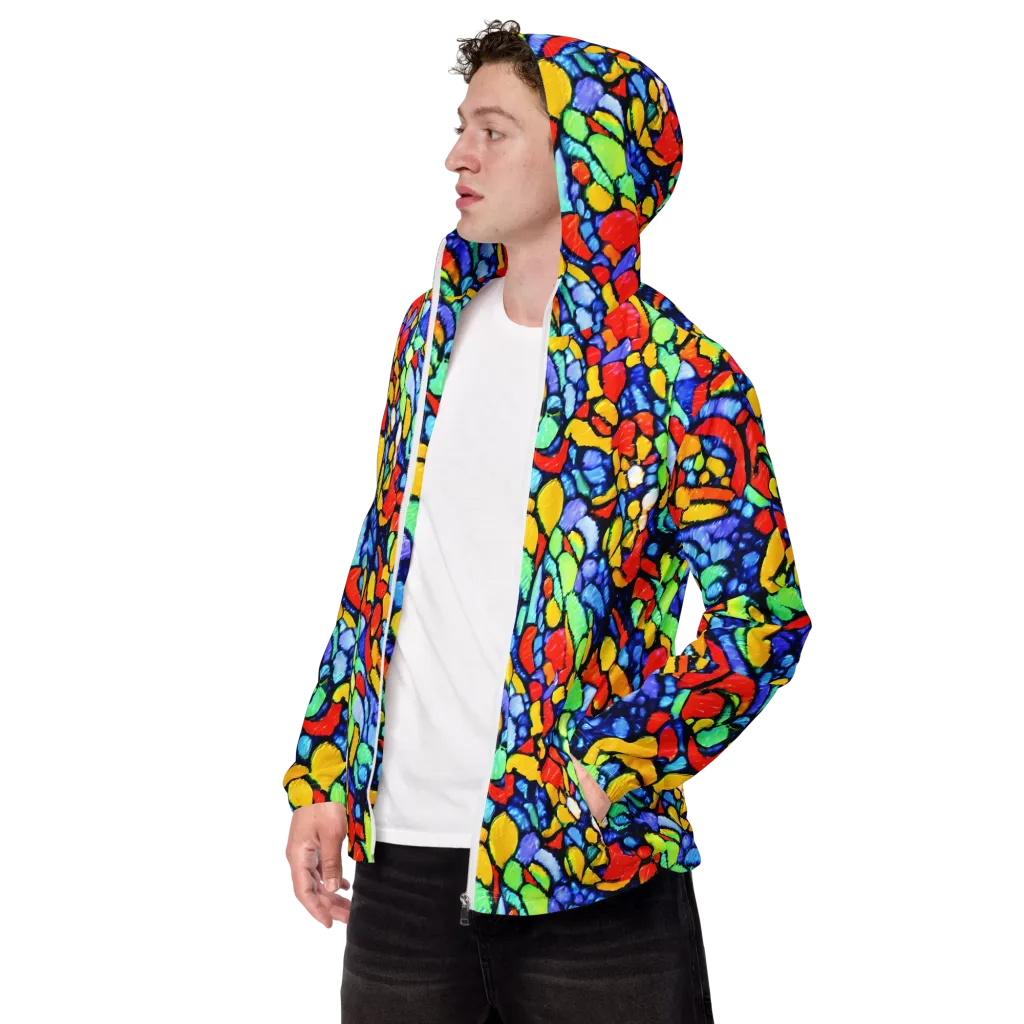 Chromatic Crush on Men's Windbreaker — Left Front