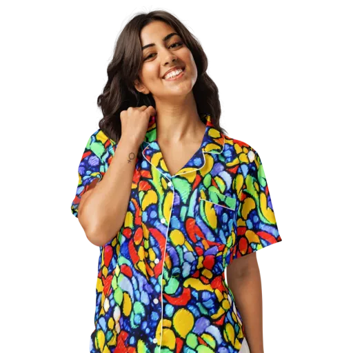 Chromatic Crush on a Women's Short Sleeve Pajama Top