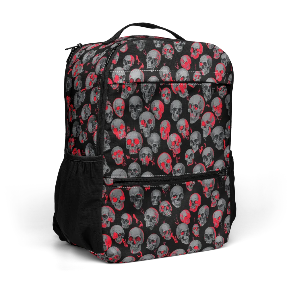 Neon Bone Yard on Utility Backpack — Right Front