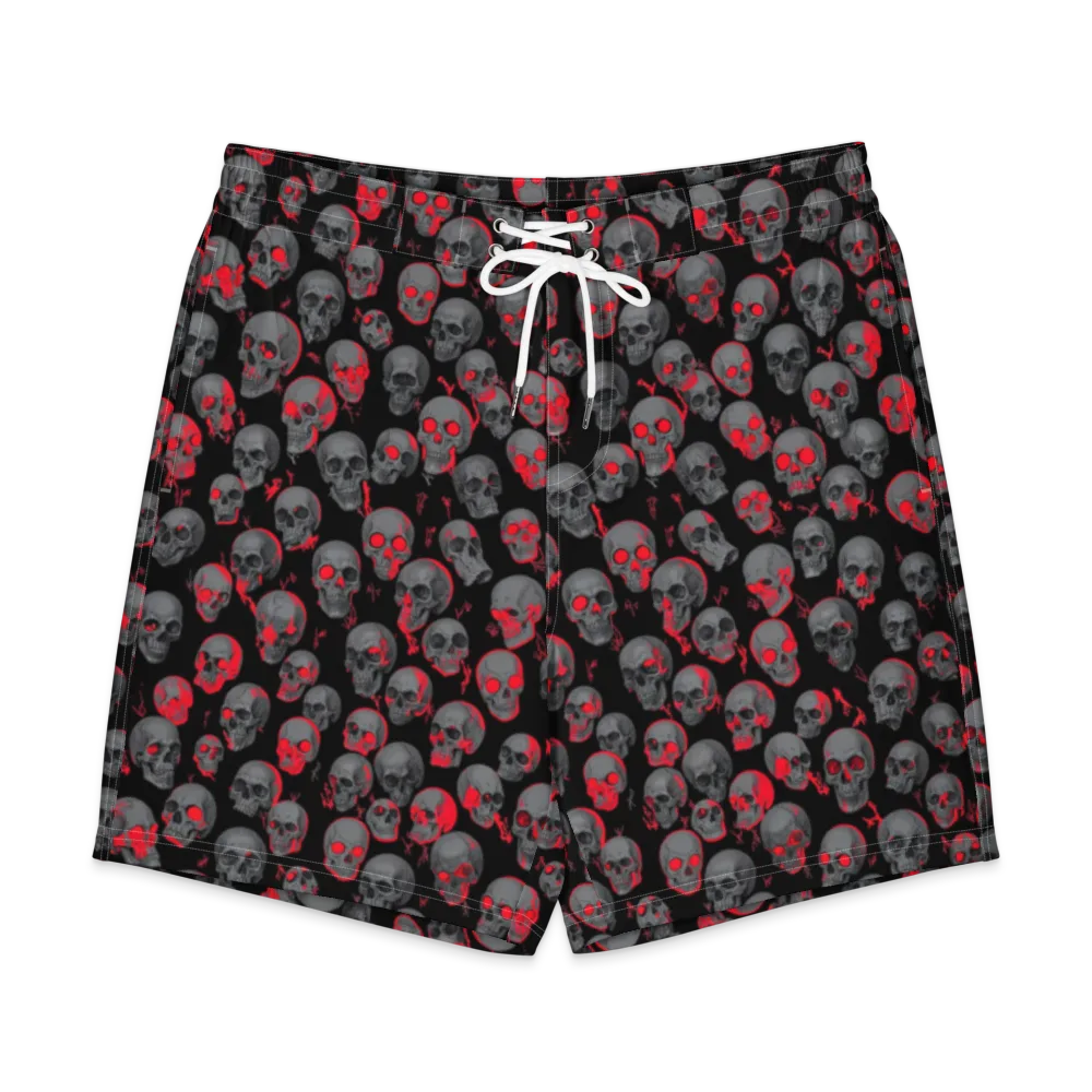 Neon Bone Yard on Men's Board Shorts — Front