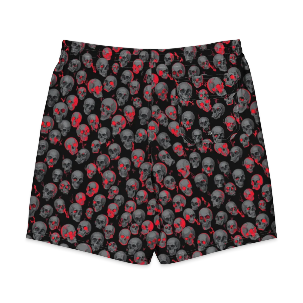 Neon Bone Yard on Men's Board Shorts — Back