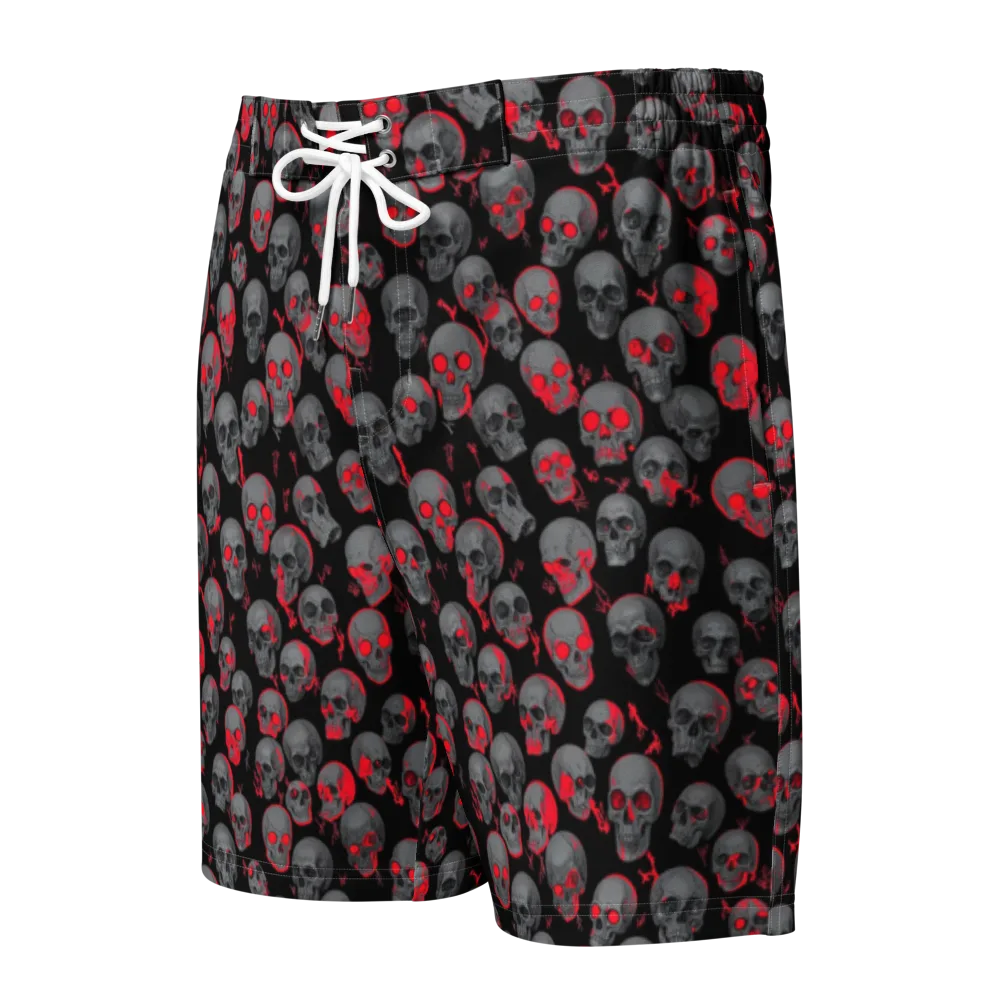 Neon Bone Yard on Men's Board Shorts — Front