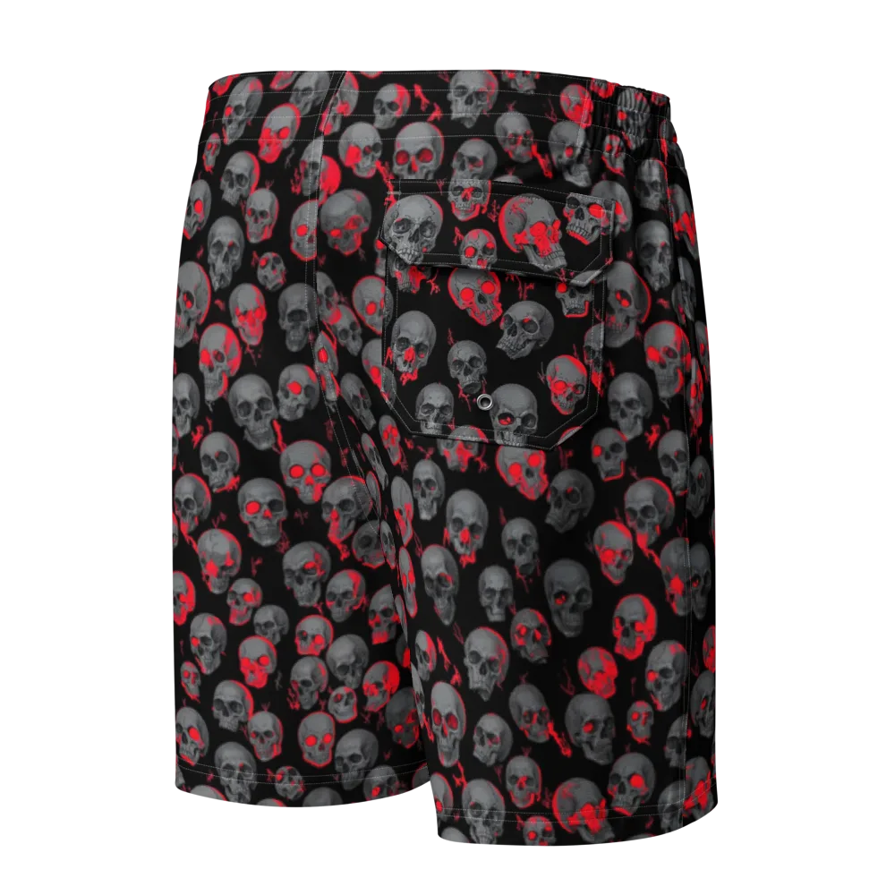 Neon Bone Yard on Men's Board Shorts — Back