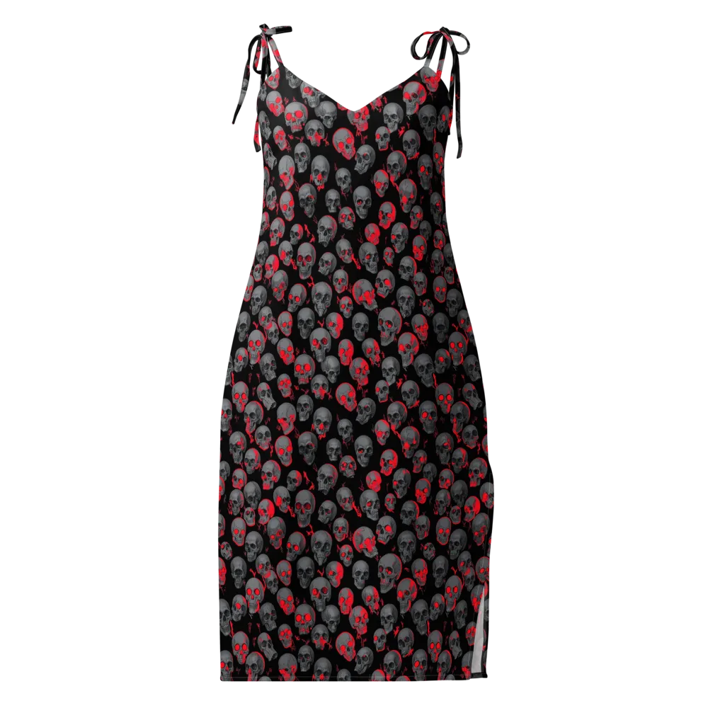 Neon Bone Yard on Slip Dress — Front