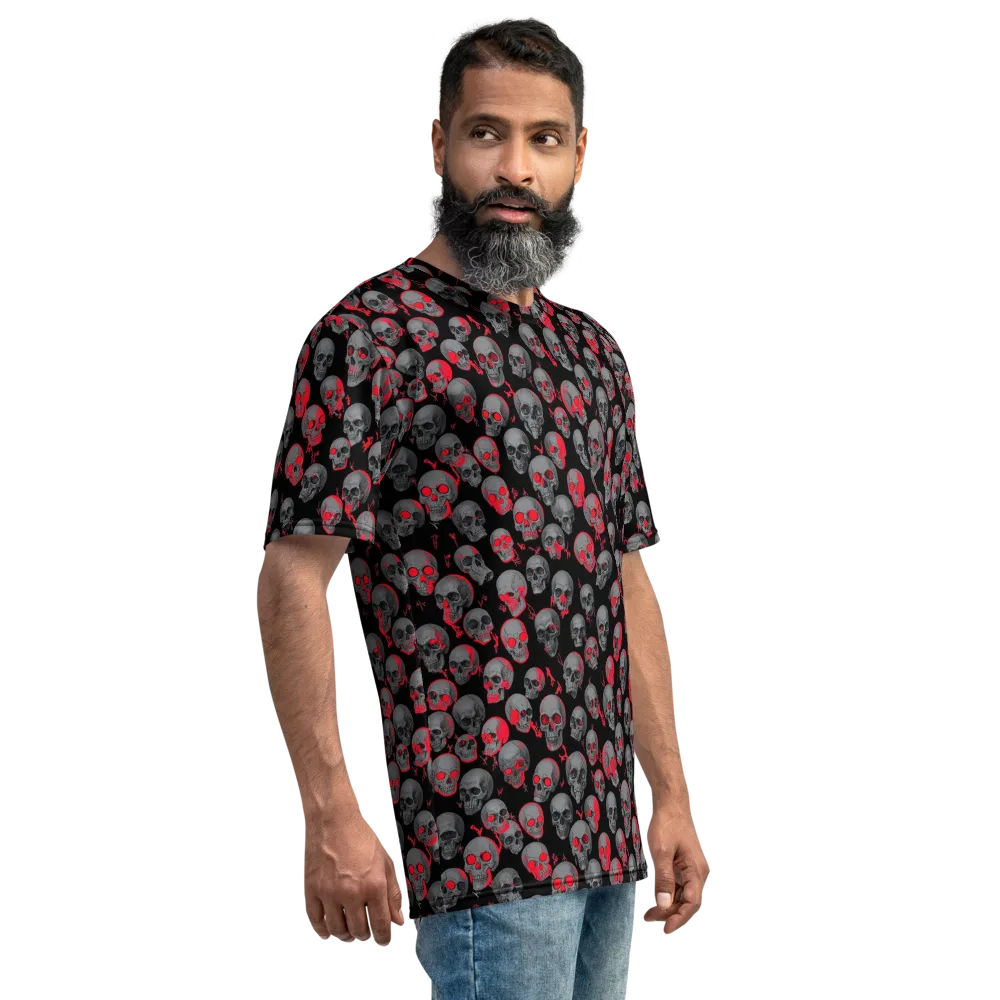 Neon Bone Yard on Men's Crew Neck T-Shirt — Right
