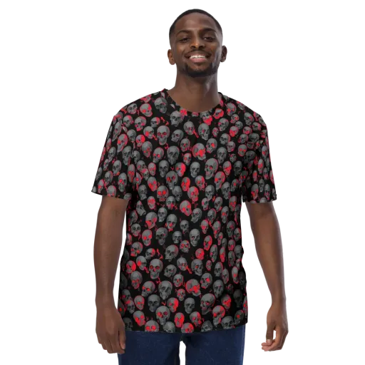 Neon Bone Yard on a Men's Crew Neck T-Shirt