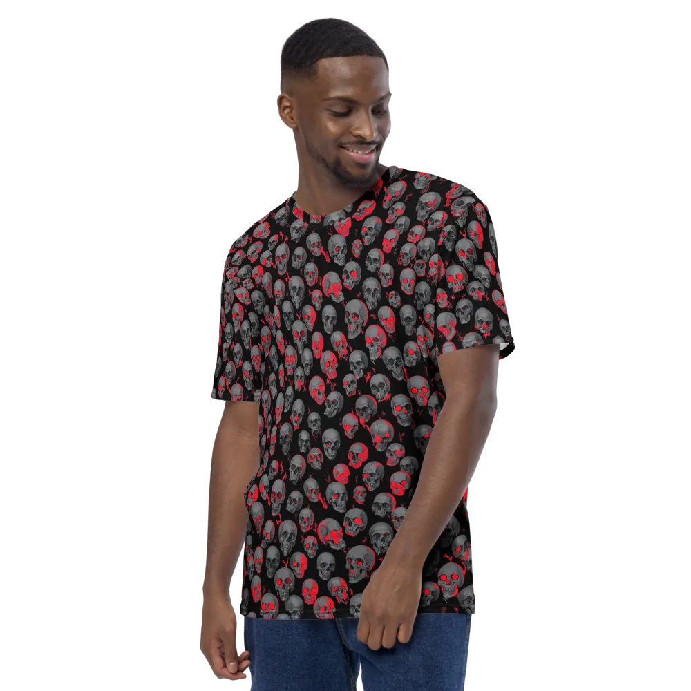 Neon Bone Yard on Men's Crew Neck T-Shirt — Left