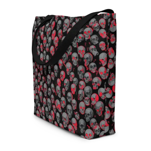 Neon Bone Yard on a Large Tote Bag W/ Pocket