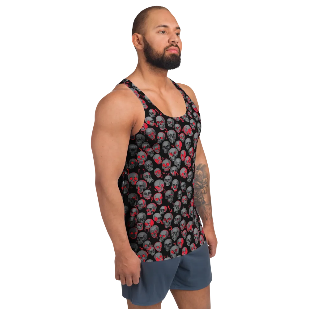Neon Bone Yard on Men's Tank Top — Right Front
