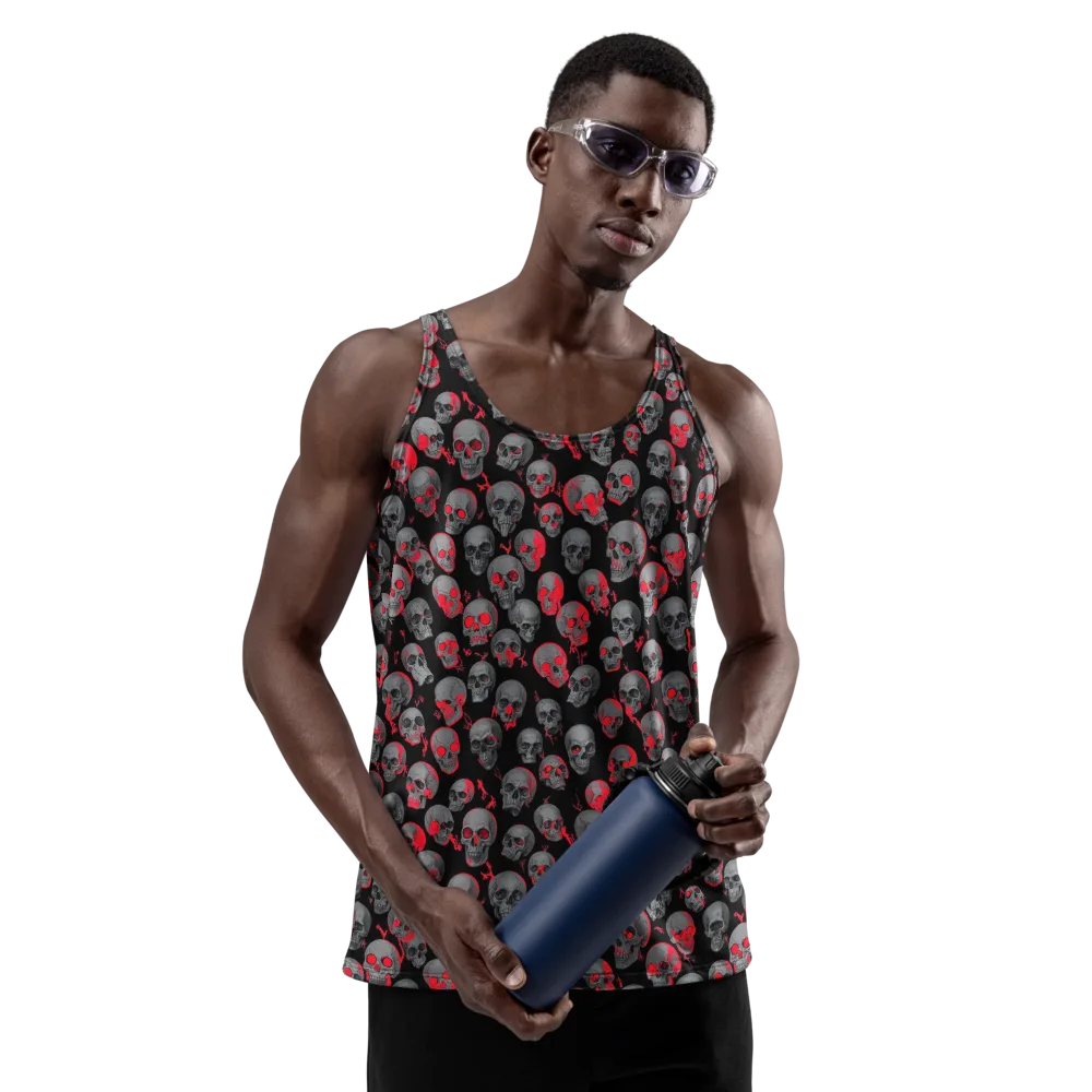 Neon Bone Yard on Men's Tank Top — Front