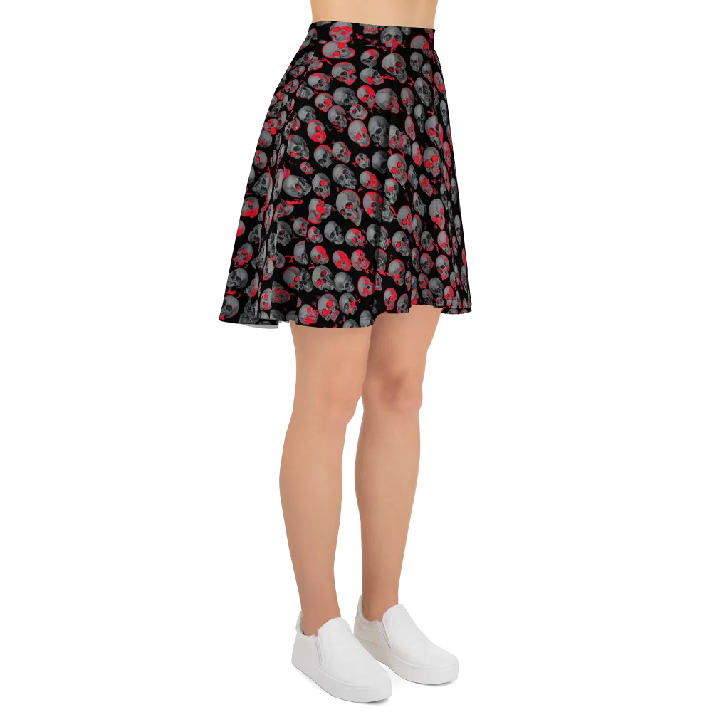 Neon Bone Yard on Skater Skirt — Right