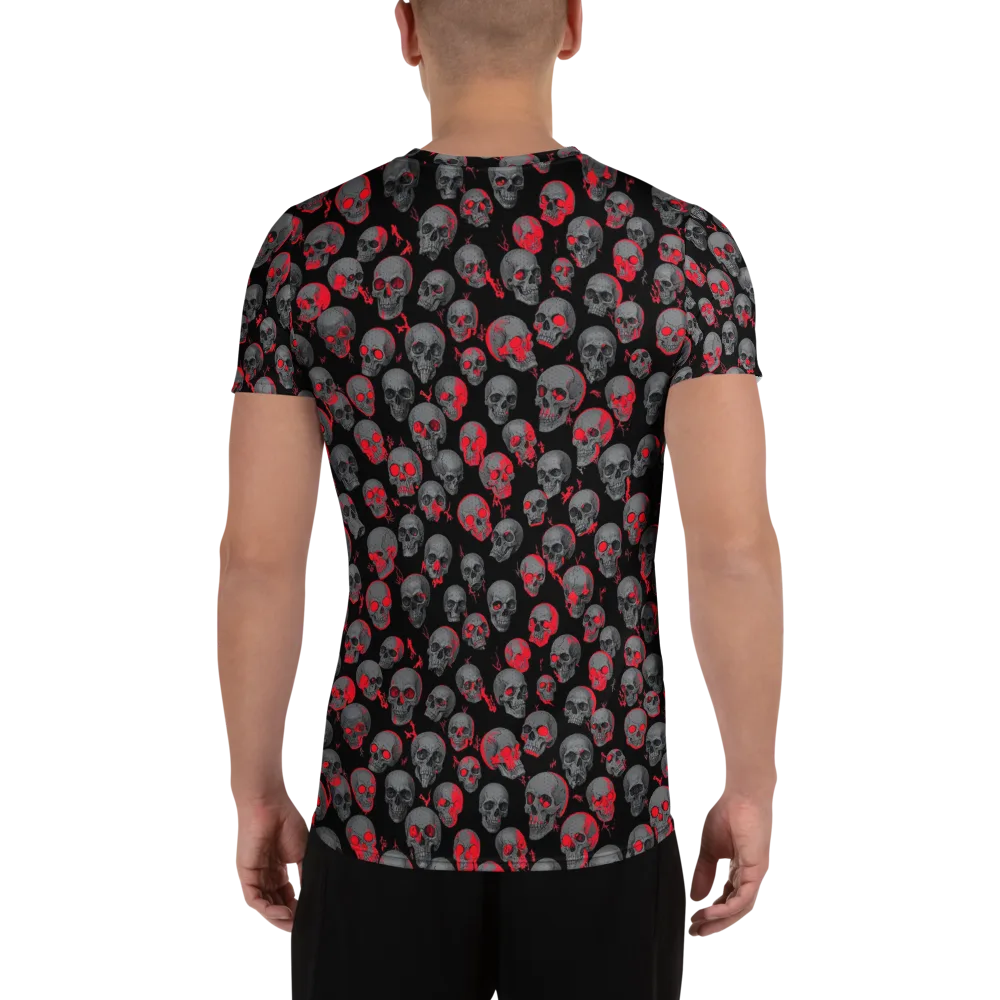 Neon Bone Yard on Men's Athletic T-Shirt — Back