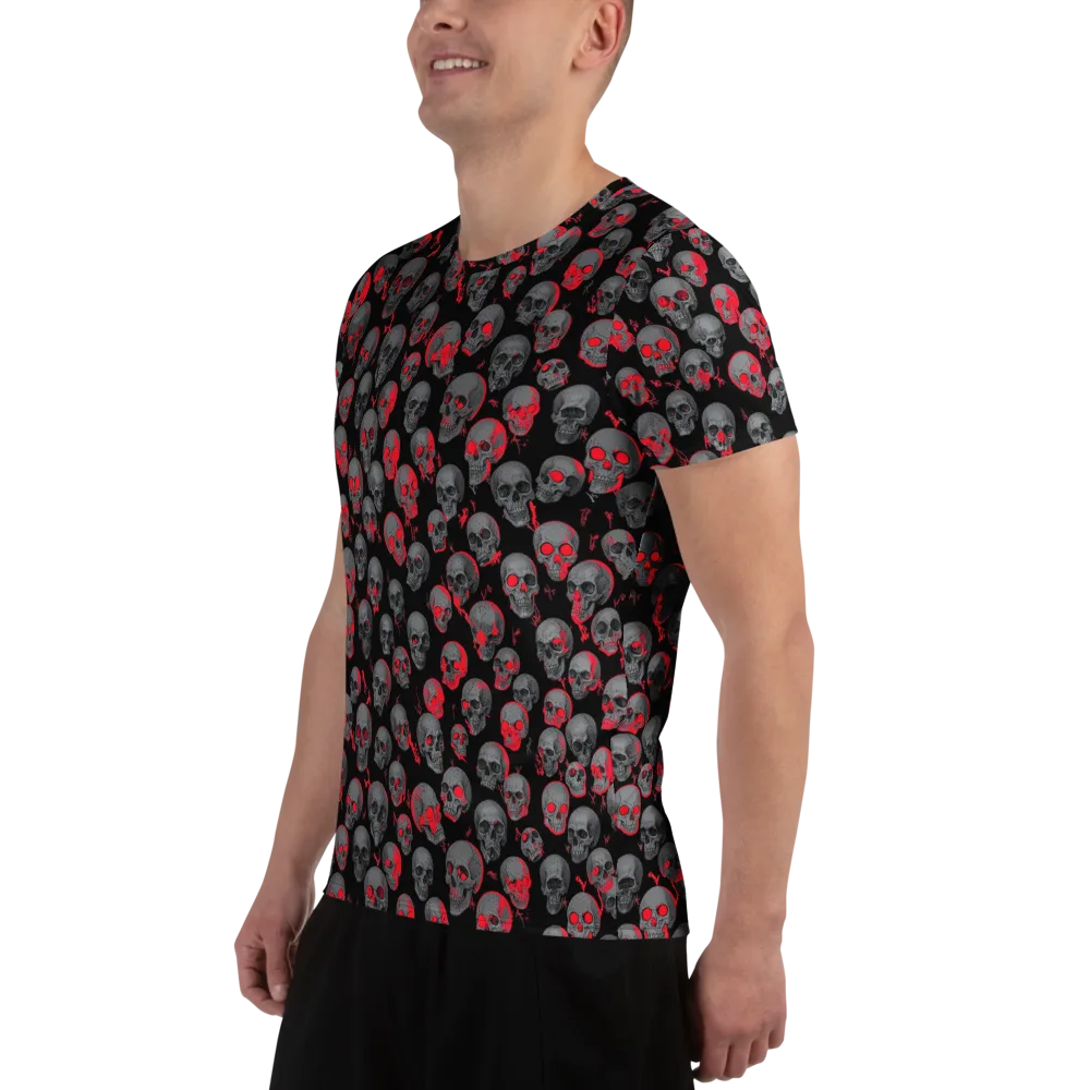Neon Bone Yard on Men's Athletic T-Shirt — Left