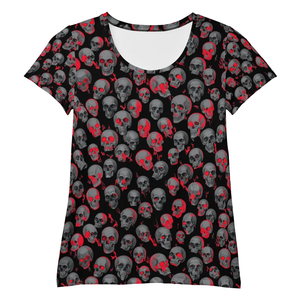 Neon Bone Yard on Women's Athletic T-Shirt — Front