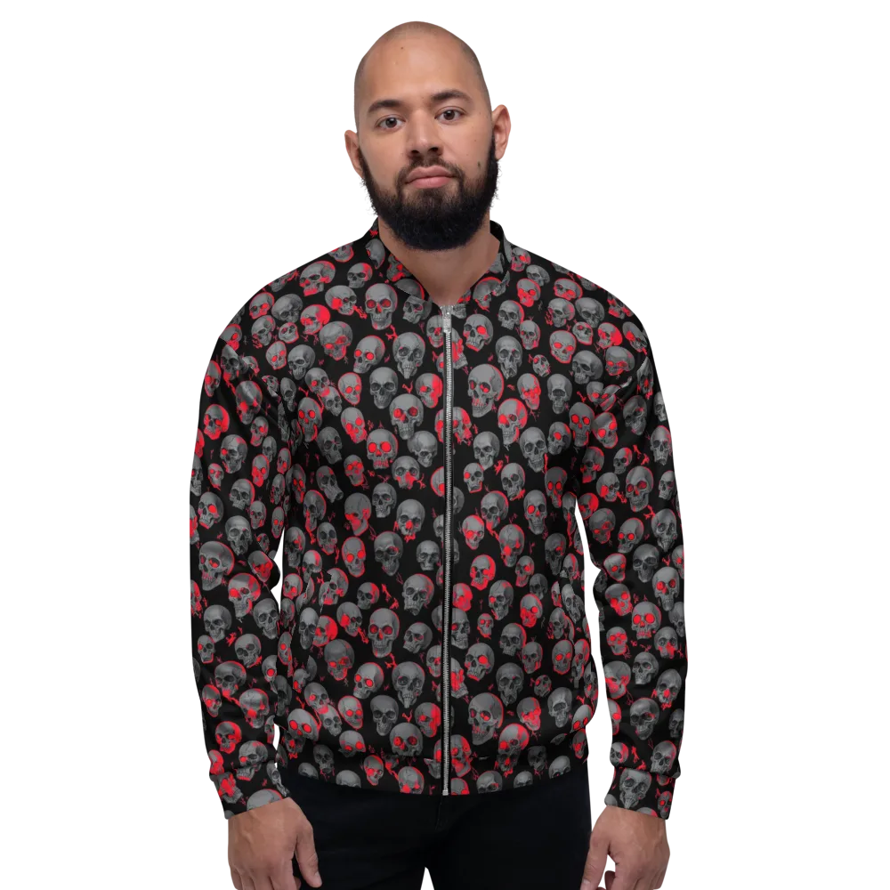 Neon Bone Yard on Bomber Jacket — Front