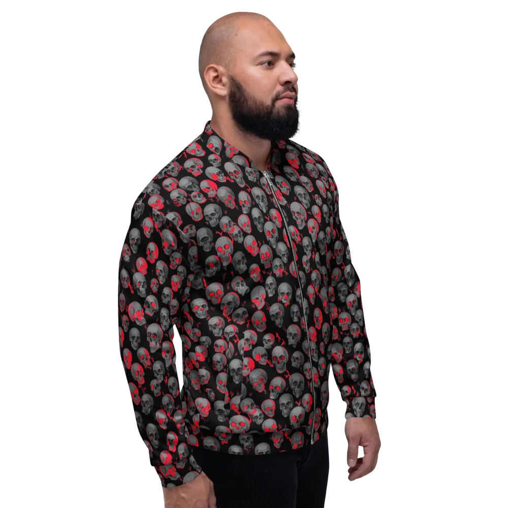 Neon Bone Yard on Bomber Jacket — Right