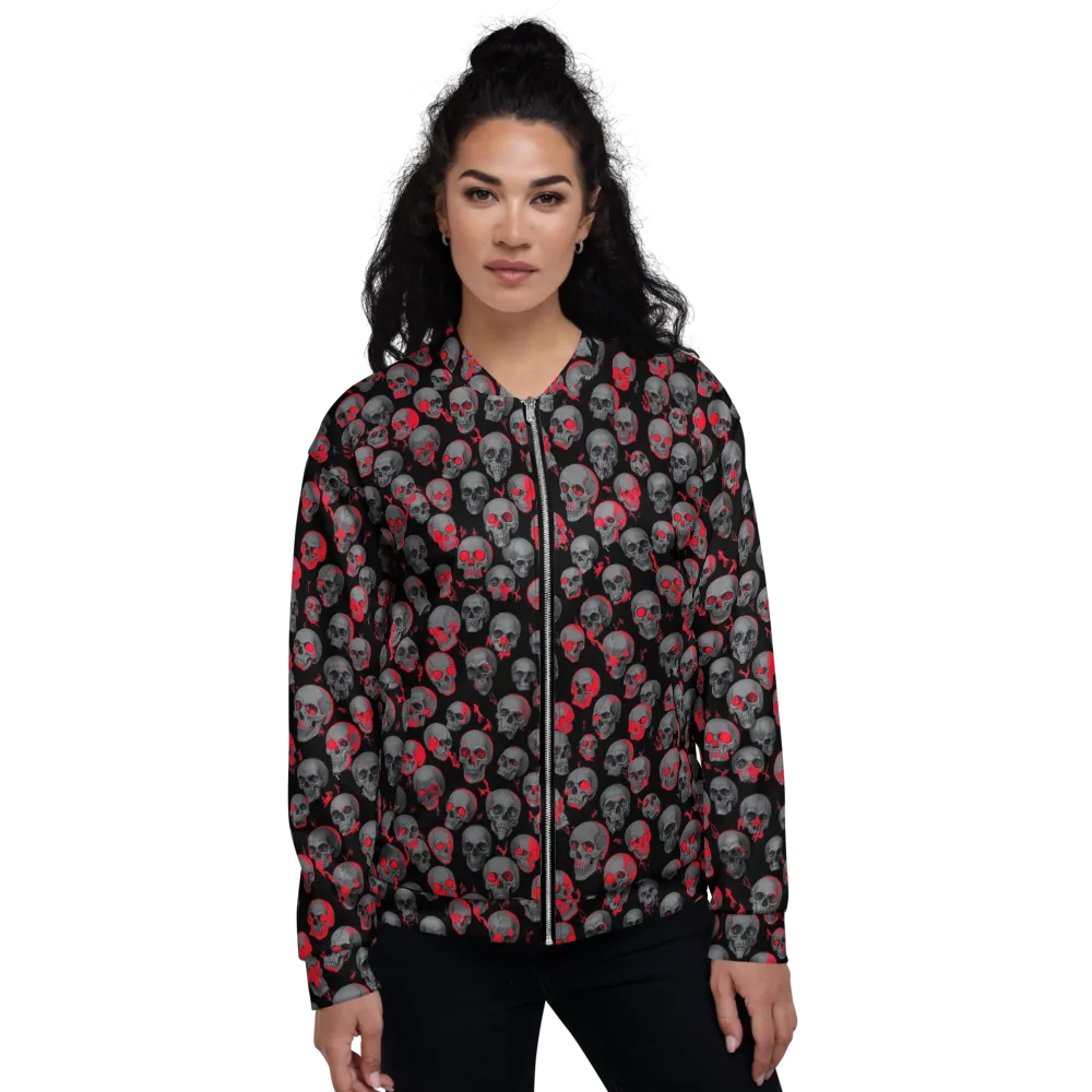Neon Bone Yard on Bomber Jacket — Front