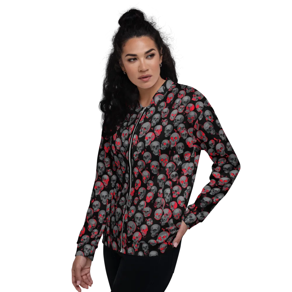 Neon Bone Yard on Bomber Jacket — Left