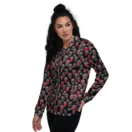 Neon Bone Yard on a Bomber Jacket