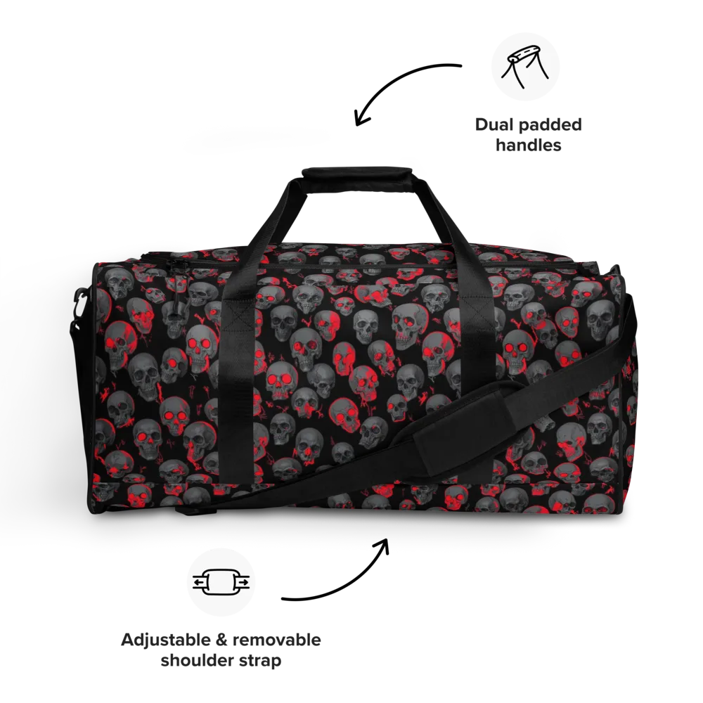 Neon Bone Yard on Duffle Bag — Front