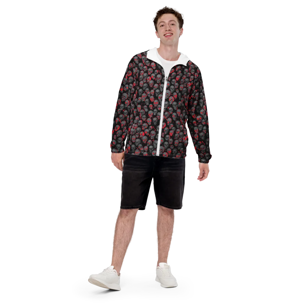 Neon Bone Yard on Men's Windbreaker — Front