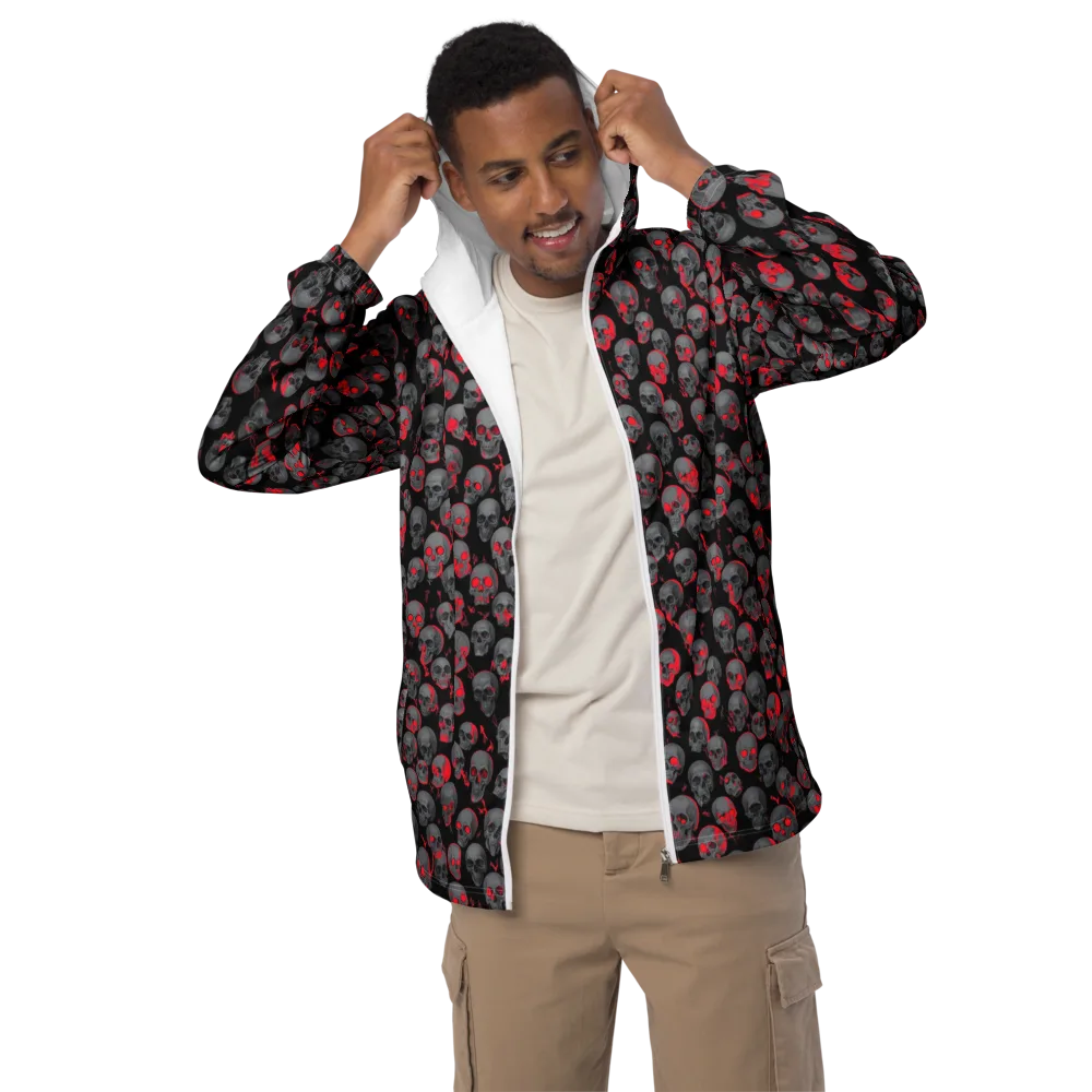 Neon Bone Yard on Men's Windbreaker — Front