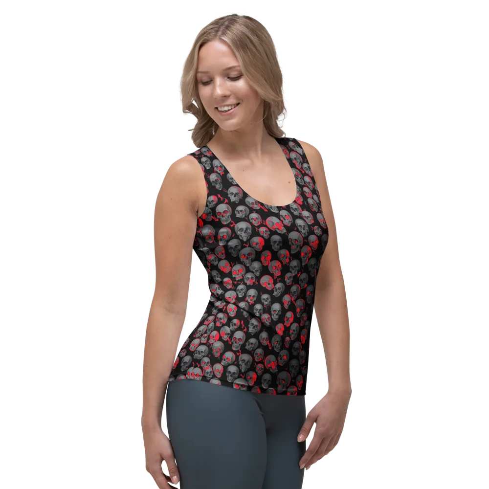 Neon Bone Yard on Women's Tank Top — Right Front