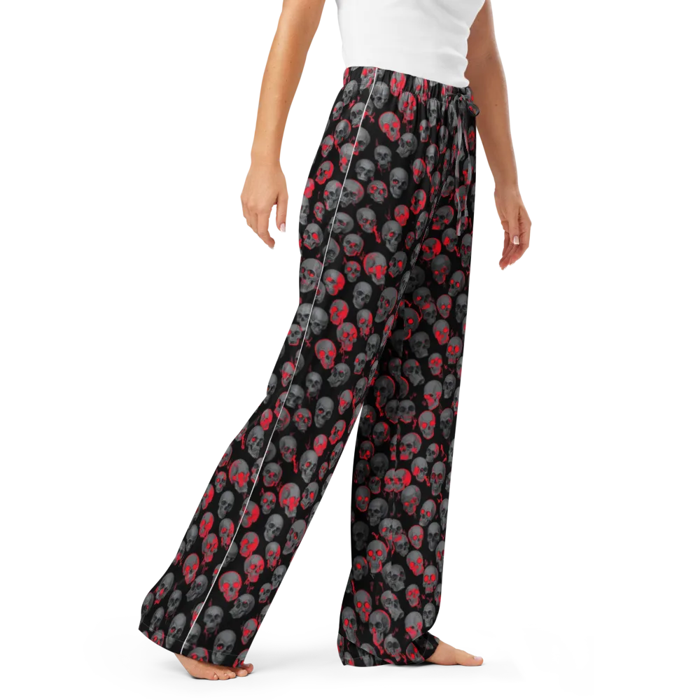 Neon Bone Yard on Women's Pajama Pants — Right Front