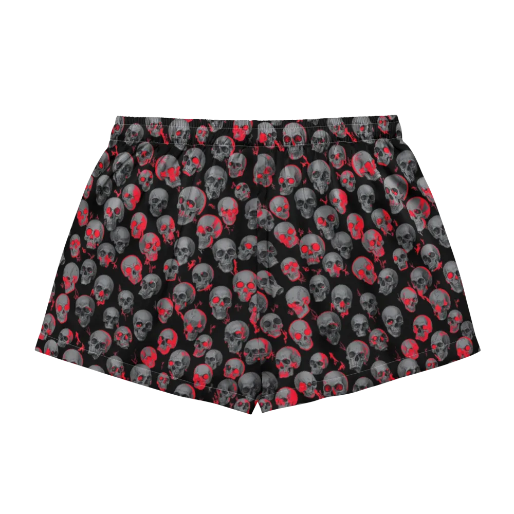 Neon Bone Yard on Women's Pajama Shorts — Back