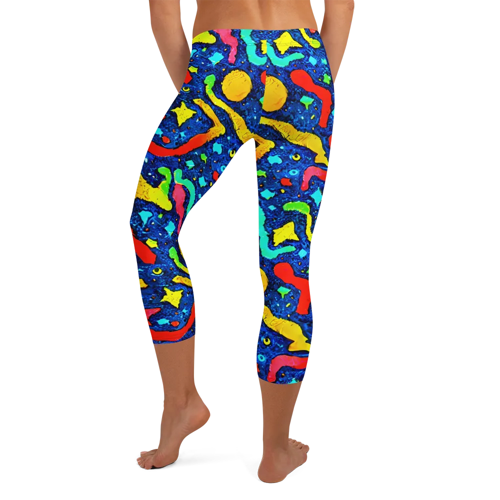 Wild Frequency on Capri Leggings — Back