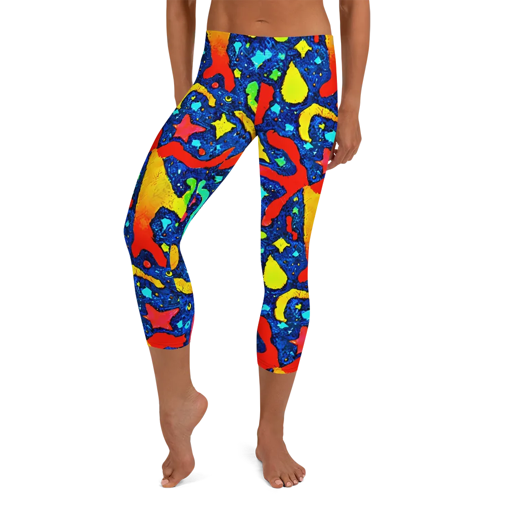 Wild Frequency on Capri Leggings — Front