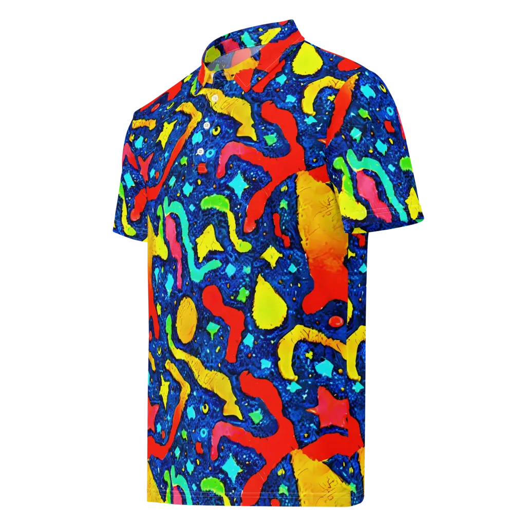 Wild Frequency on Men's Slim Fit Polo Shirt — Left Front