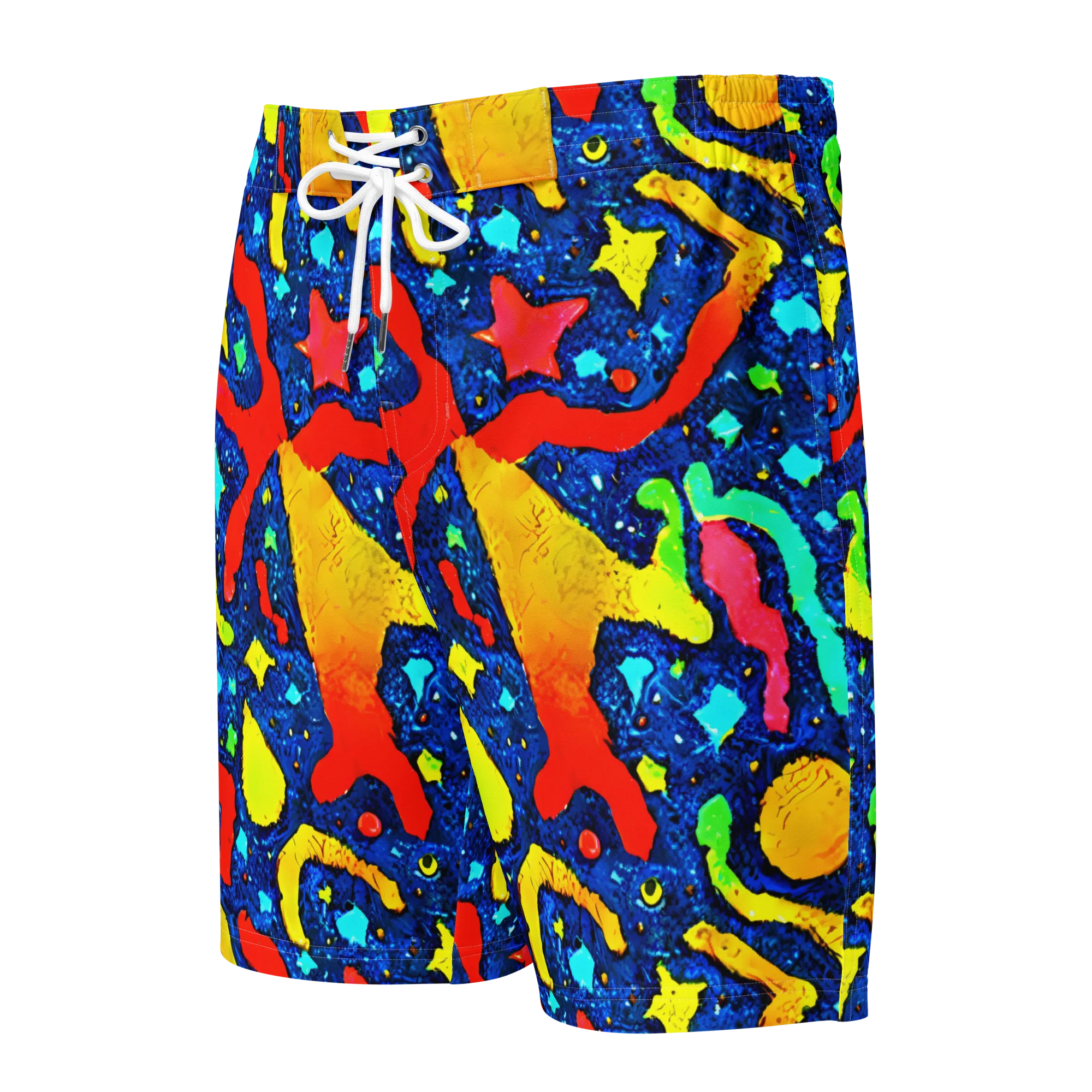 Wild Frequency on Men's Board Shorts — Front