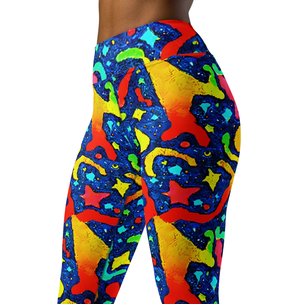 Wild Frequency on Yoga Leggings — Left Front