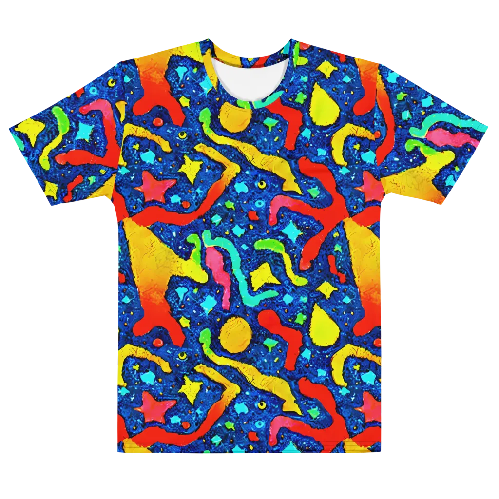 Wild Frequency on Men's Cotton Crew Neck T-Shirt — Front