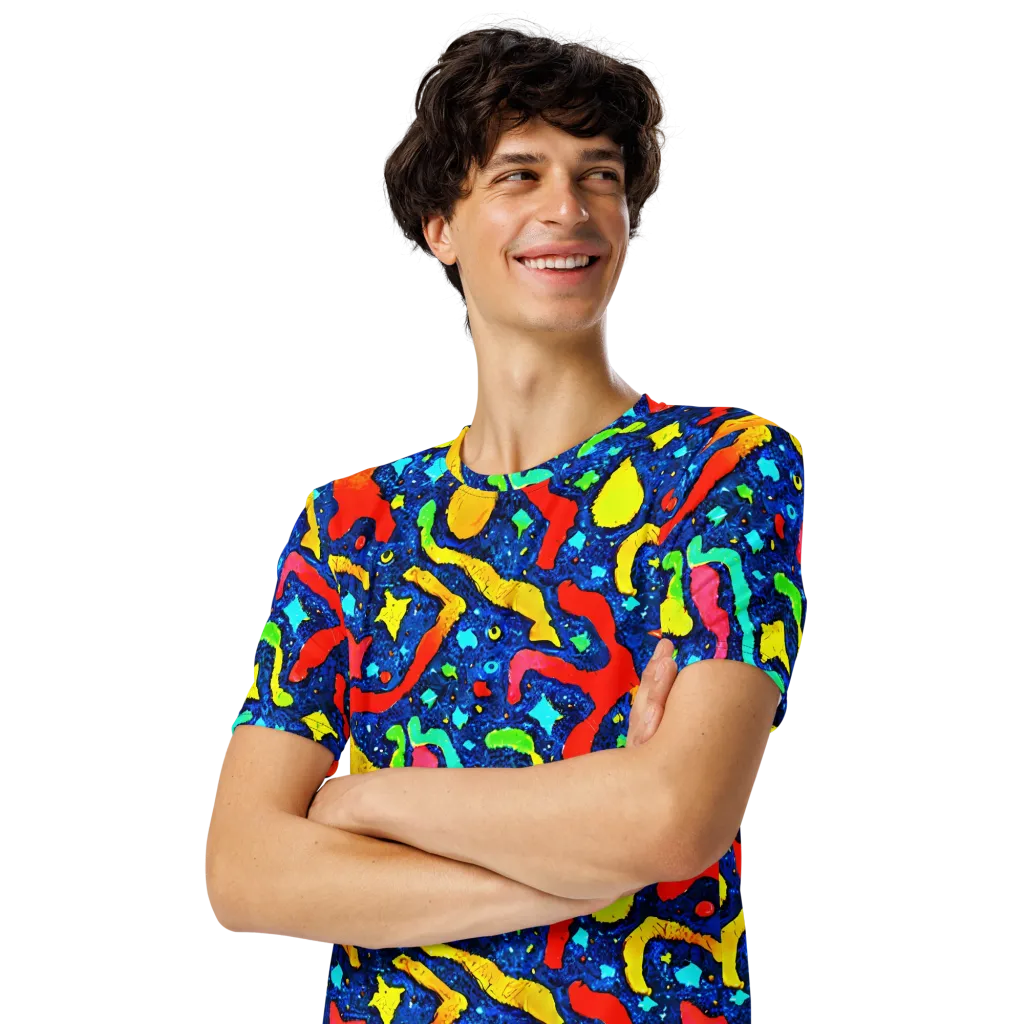 Wild Frequency on Men's Crew Neck T-Shirt — Left Front