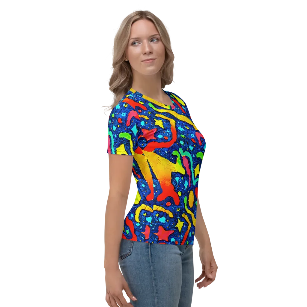 Wild Frequency on Women's Crew Neck T-Shirt — Right
