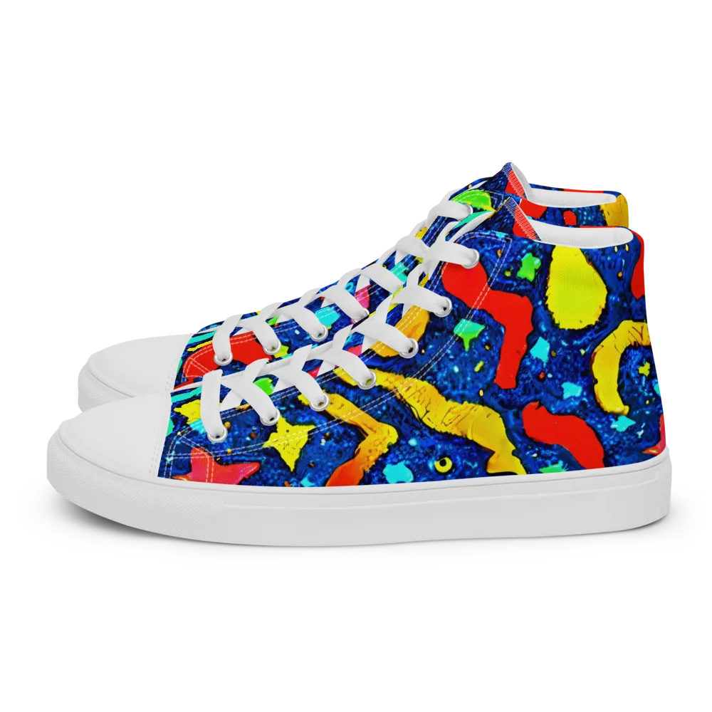Wild Frequency on Women's High Top Canvas Shoes — Left