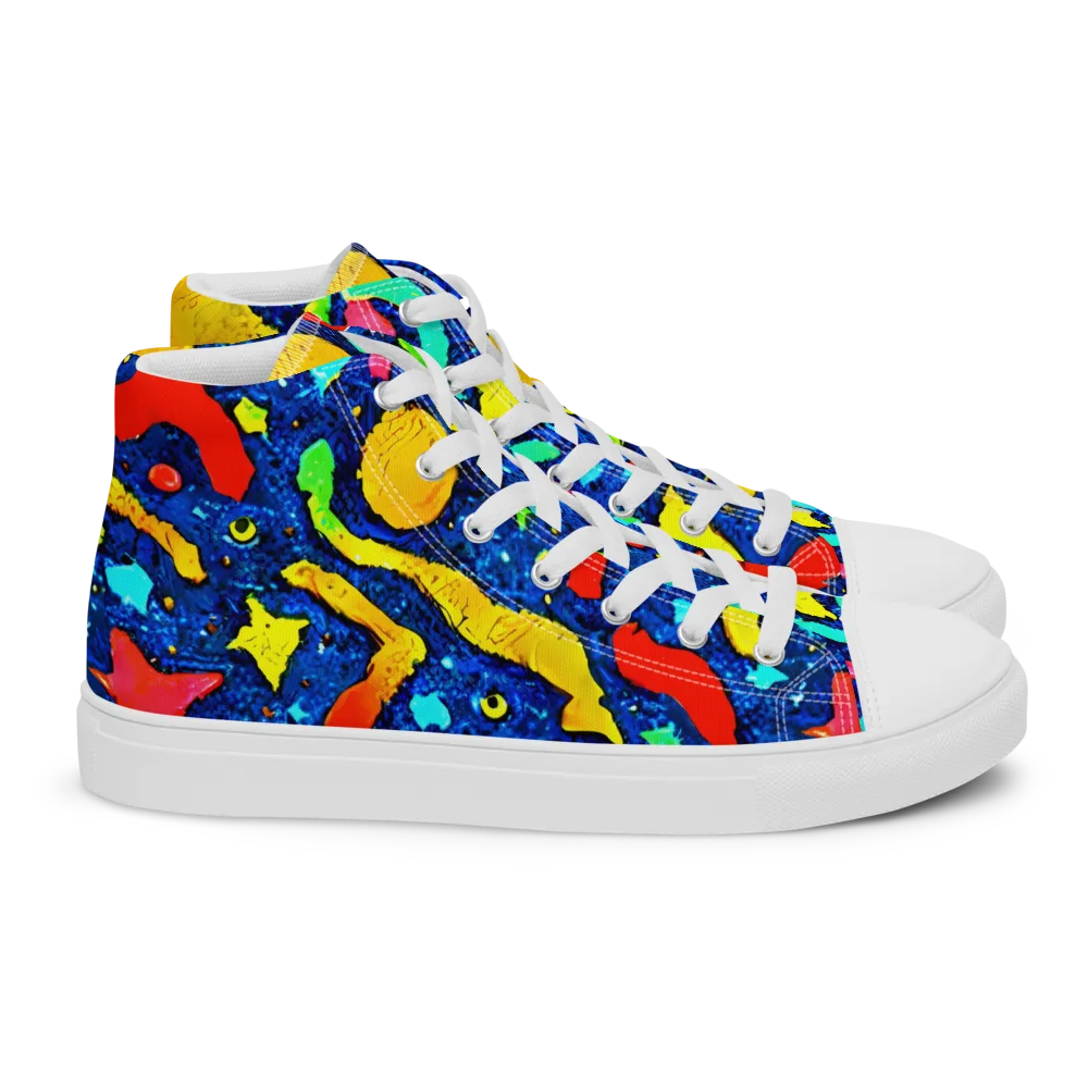 Wild Frequency on Women's High Top Canvas Shoes — Right
