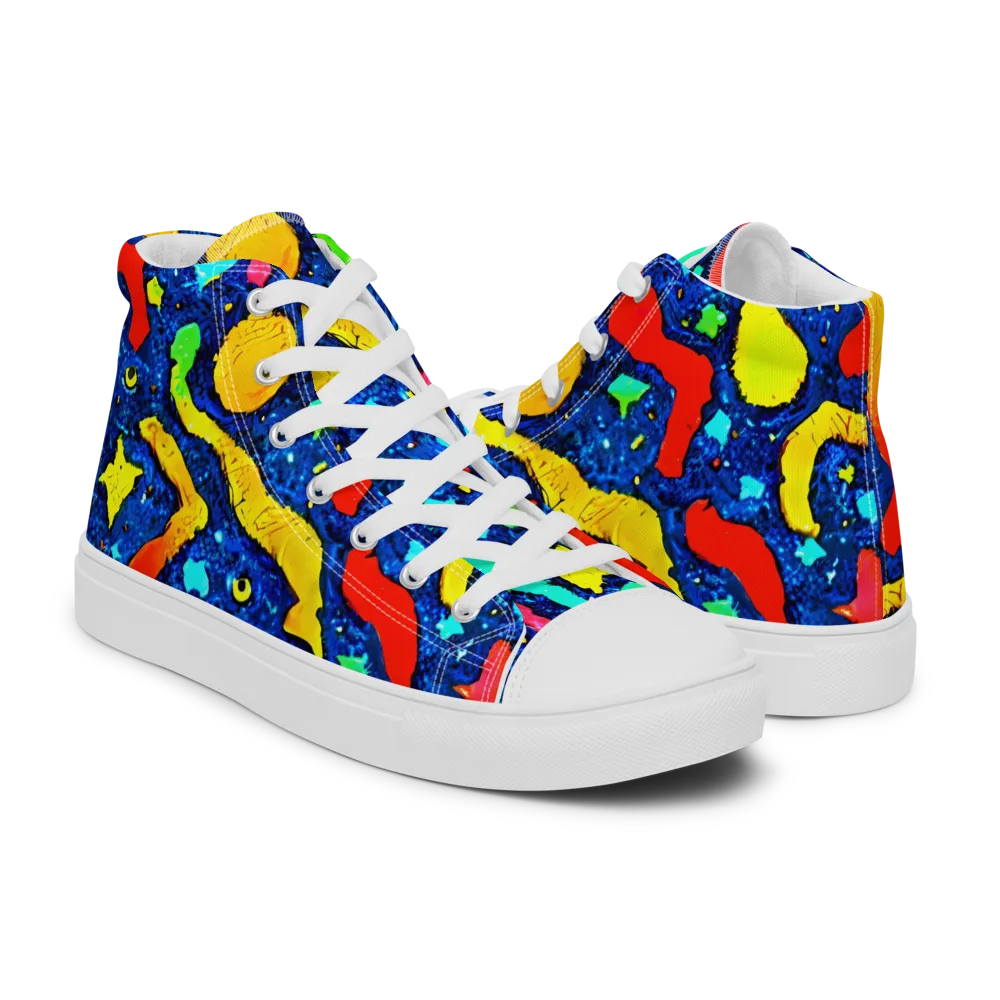 Wild Frequency on Women's High Top Canvas Shoes — Right
