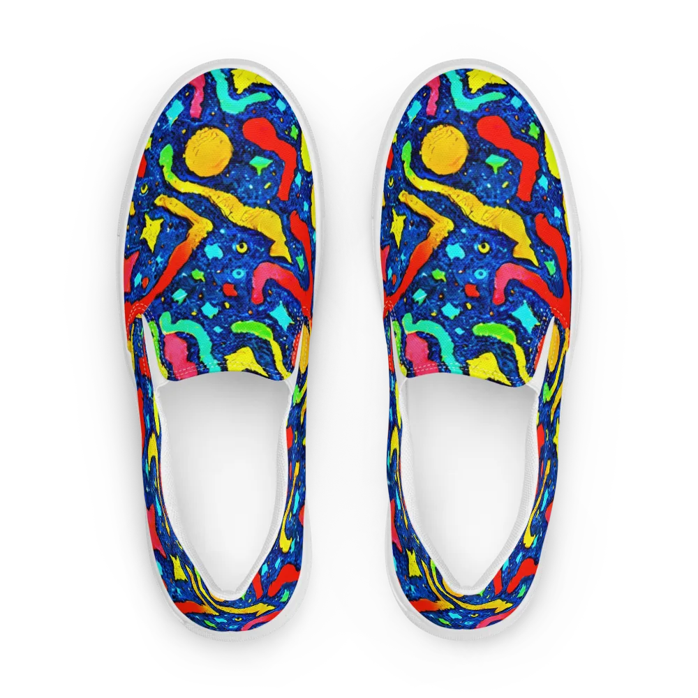 Wild Frequency on Men's Slip-On Canvas Shoes — Front